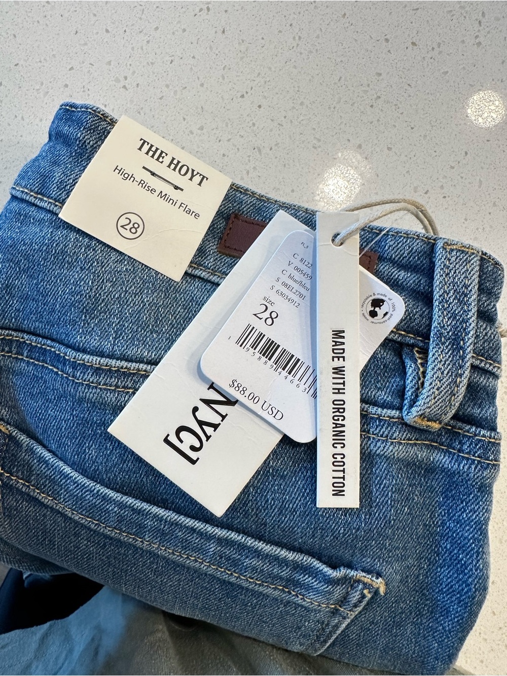 Blank NYC High-Rise Mini Flare Jeans in Light Blue